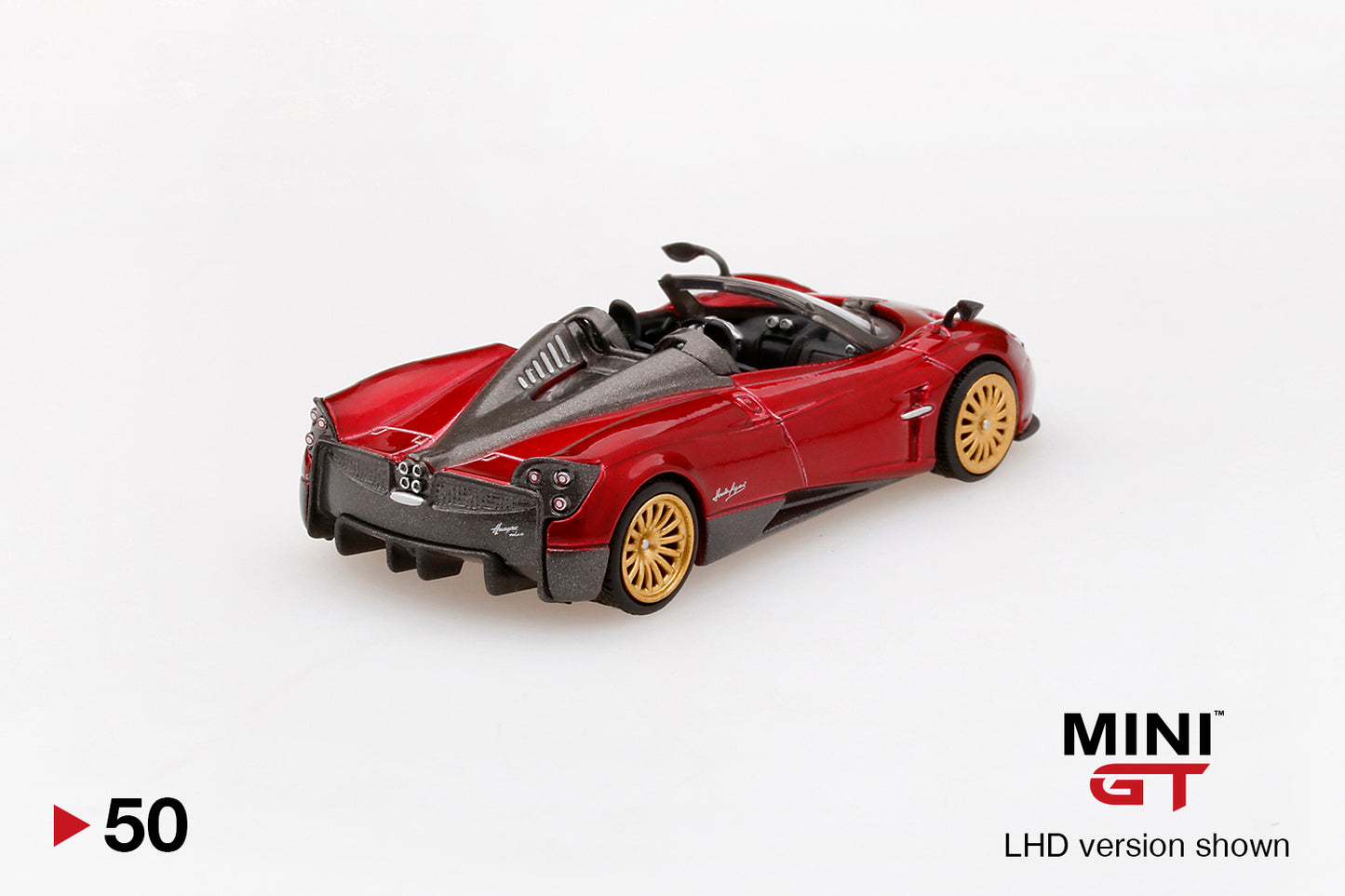 MiniGT Pagani Huayra Roadster Rosso Monza MiJo Excliusive #50