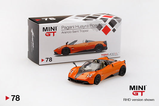 MiniGT Pagani Huayra Roadster Arancio Saint Tropez MiJo Exclusive #78