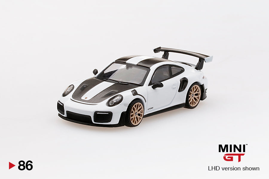 MiniGT Porsche 911 GT2 RS Weissach Package White MiJo Exclusive #86