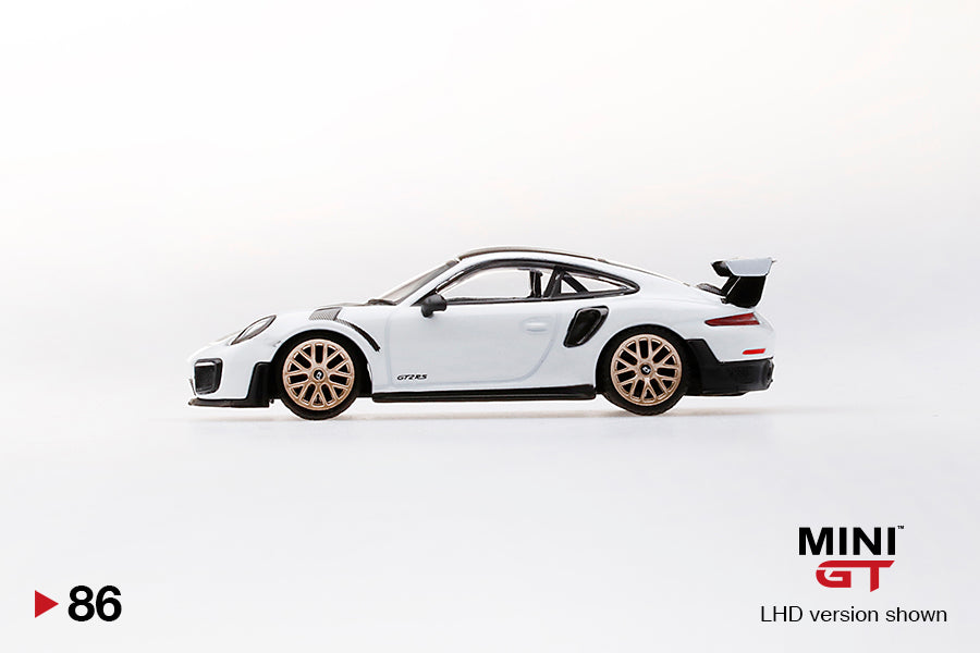 MiniGT Porsche 911 GT2 RS Weissach Package White MiJo Exclusive #86