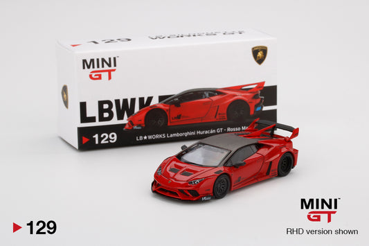 MiniGT LB Works Lamborghini Huracan GT Rosso Mars MiJo Exclusive #129