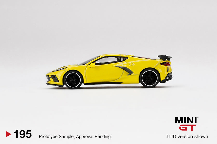 MiniGT 1:64 Chevrolet Corvette Stingray Accelerate Yellow Metallic - MiJo Exclusive #195