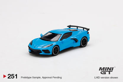 MiniGT 1:64 Chevrolet Corvette Stingray Rapid Blue - MiJo Exclusive #251