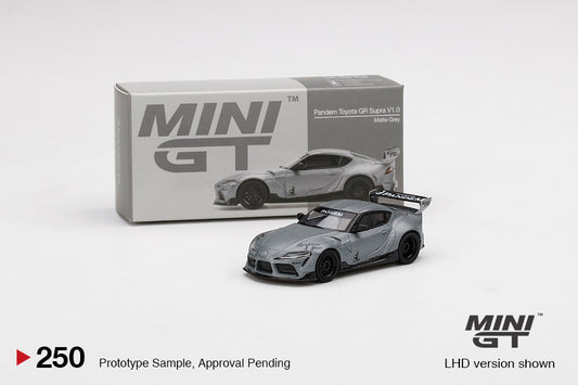 MiniGT 1:64 Pandem Toyota GR Supra V1.0 Matte Grey - MiJo Exclusive #250