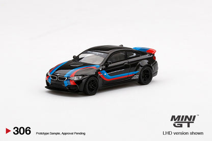 MiniGT 1:64 LB Works BMW M4 Black W/ M Stripe MiJo Exclusive #306