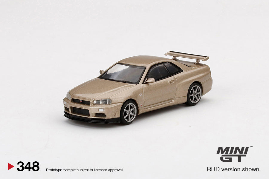 MiniGT 1:64 Nissan Skyline GT-R (R34) M-Spec Silica Breath - MiJo Exclusive #348