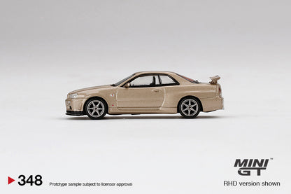 MiniGT 1:64 Nissan Skyline GT-R (R34) M-Spec Silica Breath - MiJo Exclusive #348