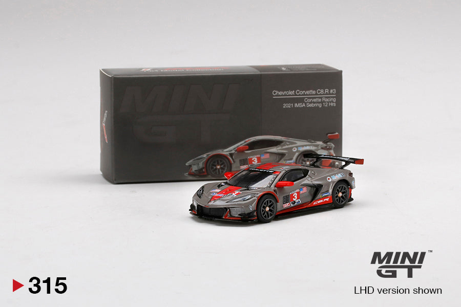 MiniGT 1:64 Chevrolet Corvette C8.R #3 Corvette Racing 2021 IMSA Sebring 12 Hrs - MiJo Exclusive #315