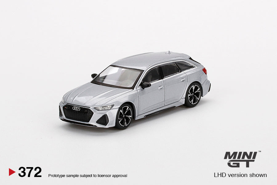 MiniGT 1:64 Audi RS 6 Avant Carbon Black Edition Florett Silver MiJo Exclusive #372