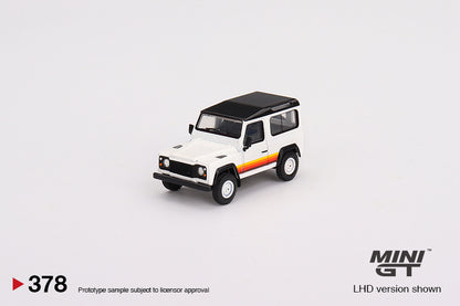 MiniGT 1:64 Land Rover Defender 90 Wagon White - MiJo Exclusive #378