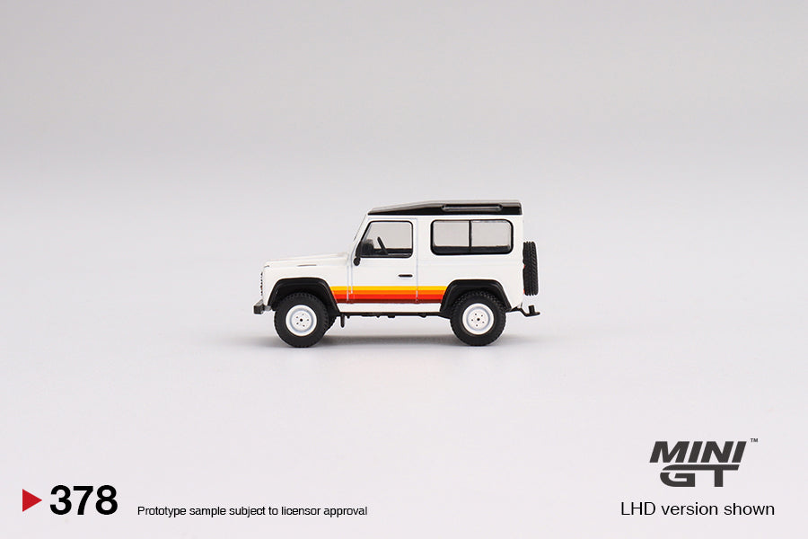 MiniGT 1:64 Land Rover Defender 90 Wagon White - MiJo Exclusive #378