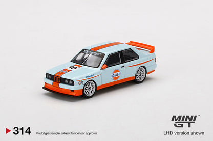 MiniGT 1:64 BMW M3 E30 Gulf MiJo Exclusive #314