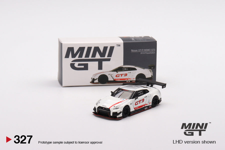 MiniGT Nissan GT-R Nismo GT3 2018 Presentation MiJo Exclusive #327