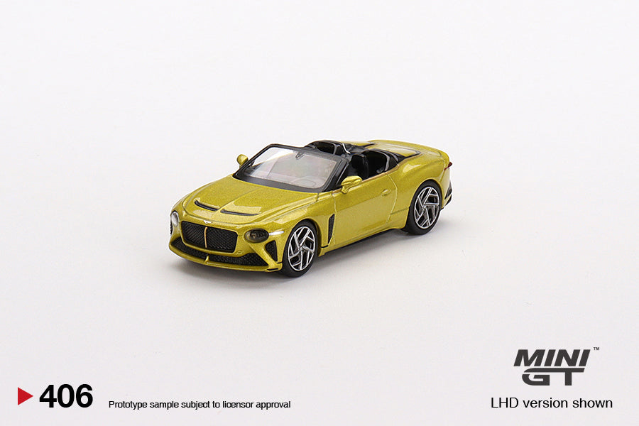 MiniGT 1:64 Bentley Mulliner Bacalar Yellow Flame MiJo Exclusive #406
