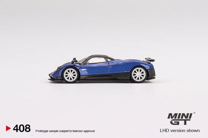 MiniGT 1:64 Pagani Zonda F Blu Argentina MiJo Exclusive #408