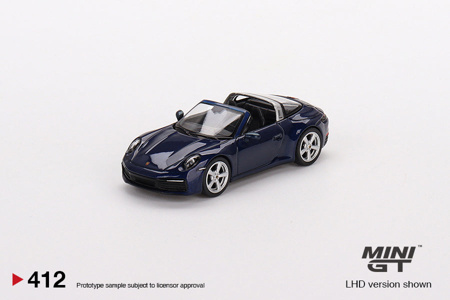 MiniGT 1:64 Porsche 911 Targa 4S Gentian Blue Metallic MiJo Exclusive #412