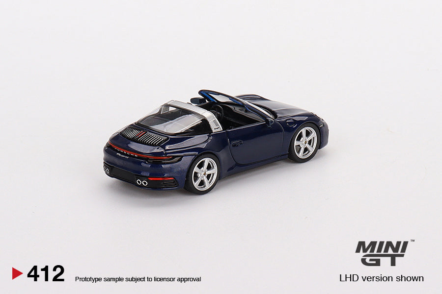 MiniGT 1:64 Porsche 911 Targa 4S Gentian Blue Metallic MiJo Exclusive #412