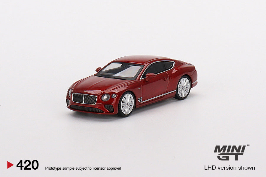 MiniGT 1:64 Bentley Continental GT Speed 2022 Candy Red MiJo Exclusive #420