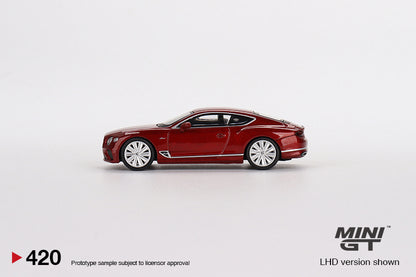 MiniGT 1:64 Bentley Continental GT Speed 2022 Candy Red MiJo Exclusive #420