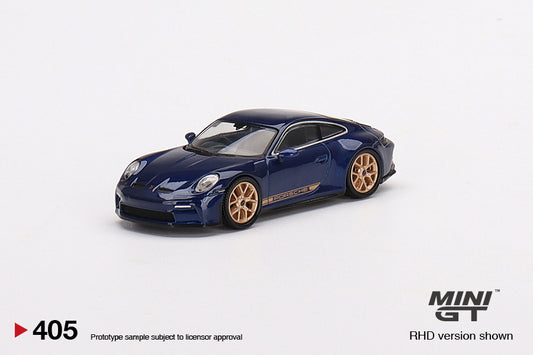 MiniGT 1:64 Porsche 911 (992) GT3 Touring Gentian Blue Metallic – MiJo Exclusive #405