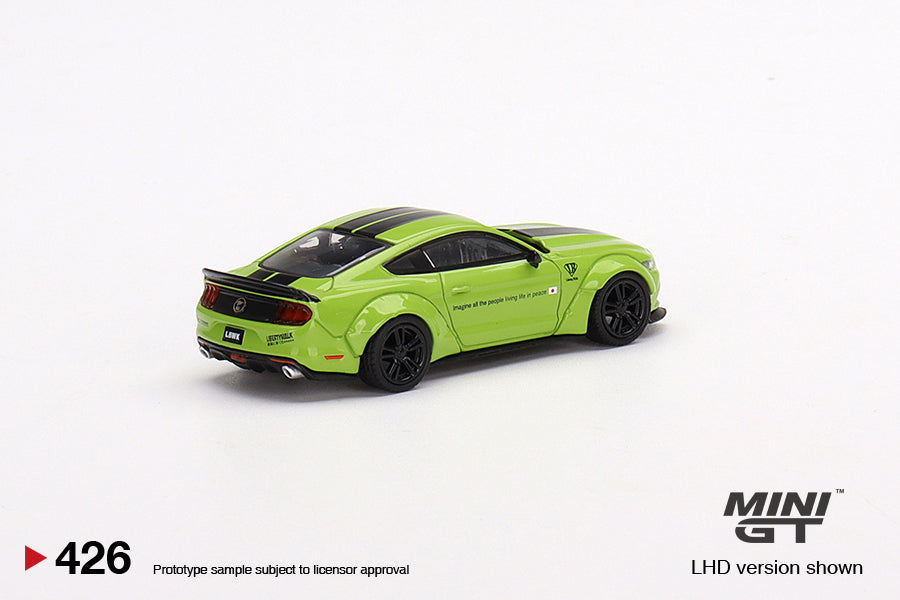 MiniGT 1:64 LB Works Ford Mustang Grabber Lime - MiJo Exclusive #426