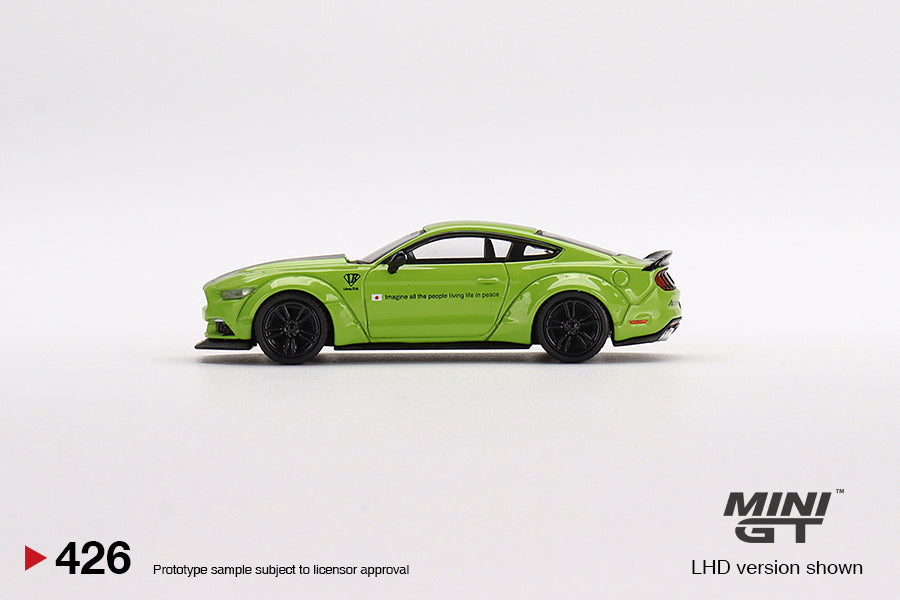 MiniGT 1:64 LB Works Ford Mustang Grabber Lime - MiJo Exclusive #426