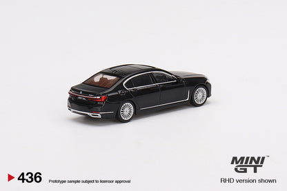 MiniGT 1:64 BMW 750Li xDrive Black Sapphire - MiJo Exclusive #436