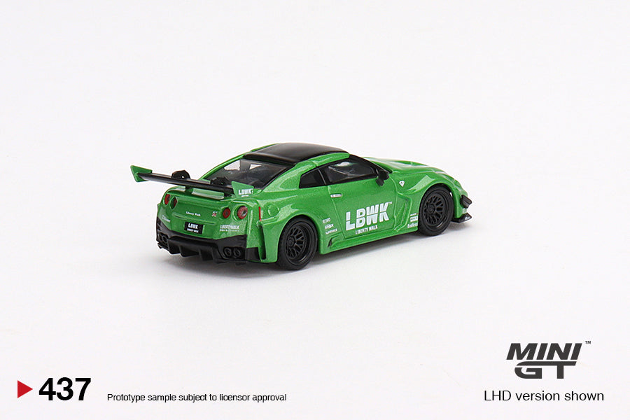 MiniGT 1:64 LB Silhouette Works GT Nissan 35GT-RR Ver.2 Apple Green - MiJo Exclusive #437