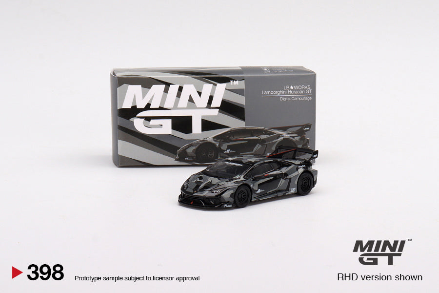 MiniGT 1:64 LB Works Lamborghini Huracán GT Digital Camouflage MiJo Exclusive #398