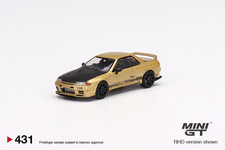 MiniGT 1:64 Top Secret Nissan Skyline GT-R VR32 Top Secret Gold – Japan Exclusive RHD #431