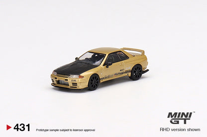 MiniGT 1:64 Top Secret Nissan Skyline GT-R VR32 Top Secret Gold – Japan Exclusive RHD #431