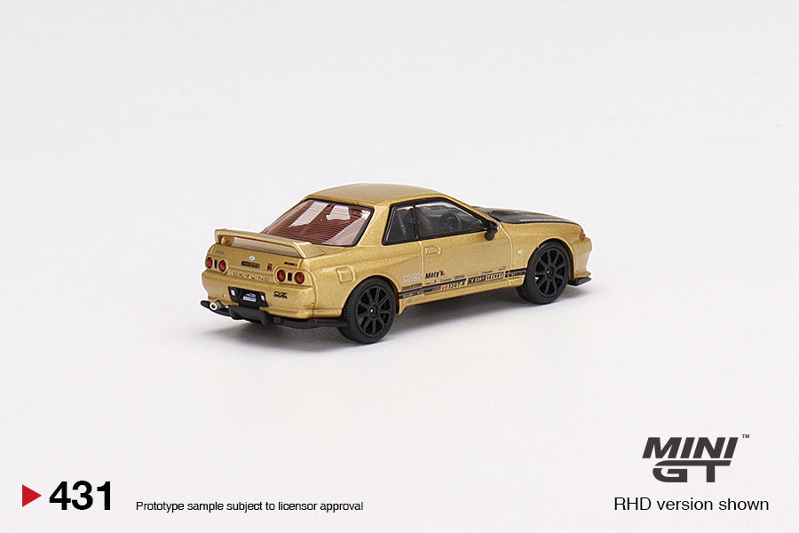 MiniGT 1:64 Top Secret Nissan Skyline GT-R VR32 Top Secret Gold – Japan Exclusive RHD #431