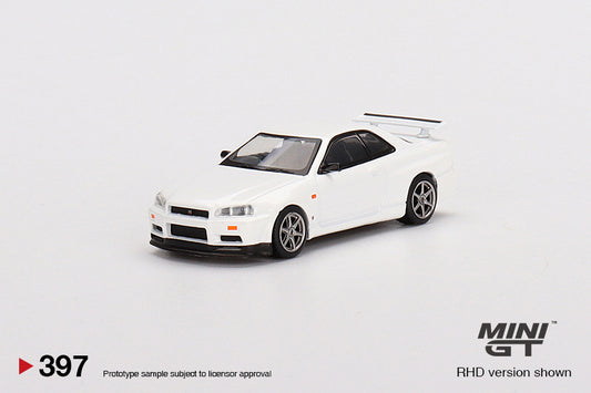 MiniGT 1:64 Nissan Skyline GT-R (R34) V-Spec N1 White - MiJo Exclusive #397
