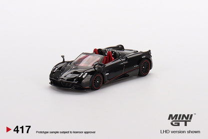 MiniGT 1:64 Pagani Huayra Roadster Black - MiJo Exclusive #417