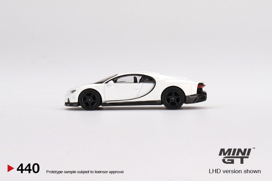 MiniGT 1:64 Bugatti Chiron Super Sport White – MiJo Exclusive #440