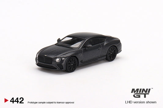 MiniGT 1:64 Bentley Continental GT Speed 2022 Anthracite Satin – MiJo Exclusive #442