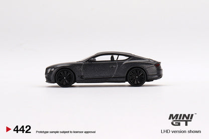 MiniGT 1:64 Bentley Continental GT Speed 2022 Anthracite Satin – MiJo Exclusive #442