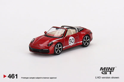 MiniGT 1:64 Porsche 911 Targa 4S Heritage Design Edition Cherry Red – MiJo Exclusive #461