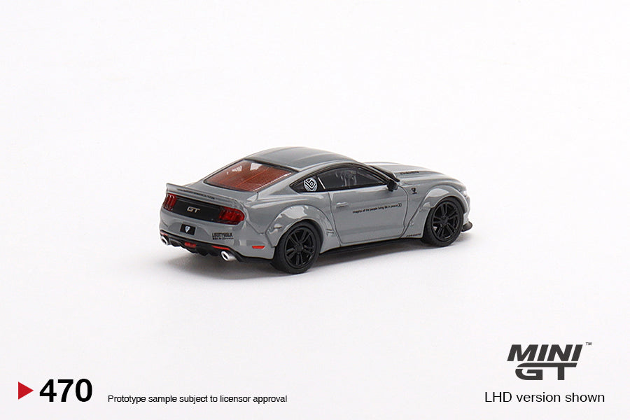 MiniGT 1:64 Ford Mustang GT LB Works Grey – MiJo Exclusive #470