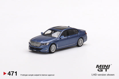 MiniGT 1:64 BMW Alpina B7 xDrive Alpina Blue Metallic – MiJo Exclusive #471