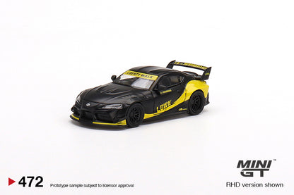 MiniGT 1:64 Toyota GR Supra LB-Works Matte Black – MiJo Exclusive #472