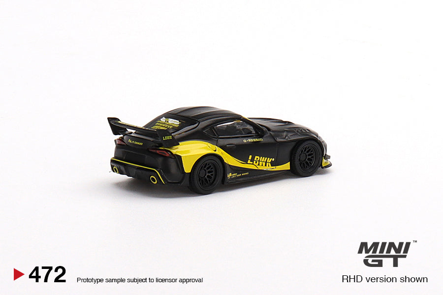 MiniGT 1:64 Toyota GR Supra LB-Works Matte Black – MiJo Exclusive #472