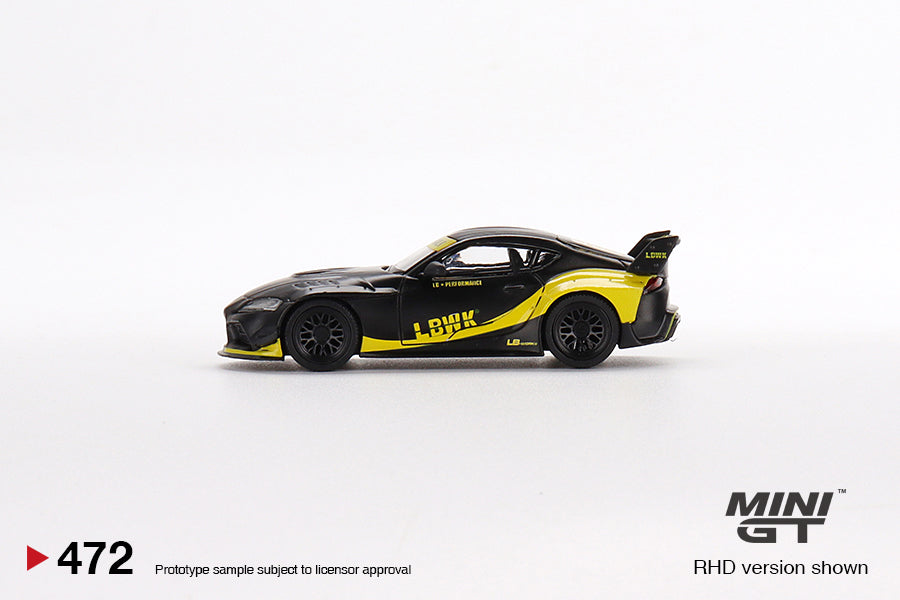 MiniGT 1:64 Toyota GR Supra LB-Works Matte Black – MiJo Exclusive #472