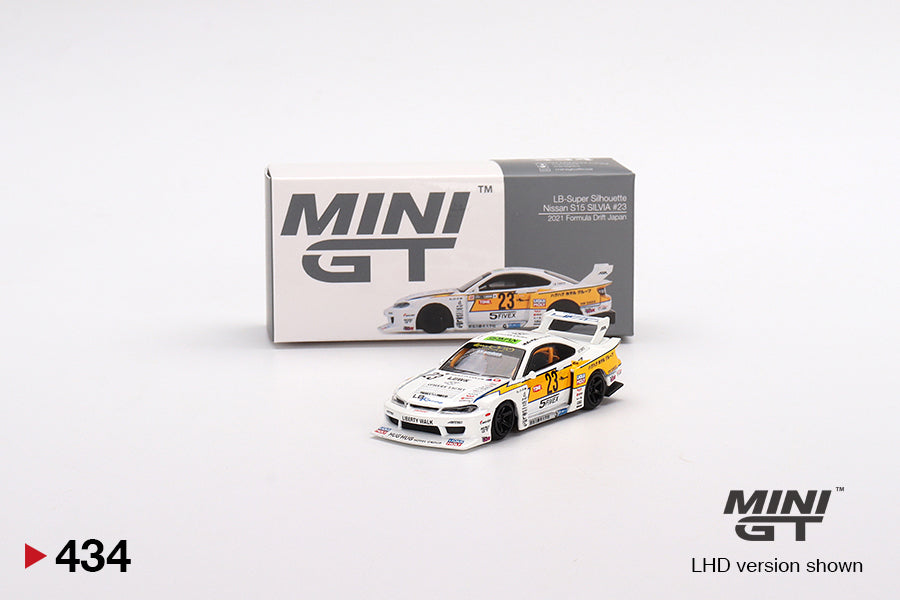 MiniGT 1:64 LB Super Silhouette Nissan S15 Silvia #23 2021 Formula Drift Japan - MiJo Exclusive #434