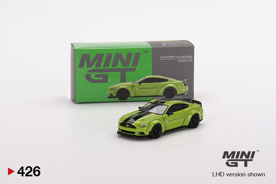 MiniGT 1:64 LB Works Ford Mustang Grabber Lime - MiJo Exclusive #426