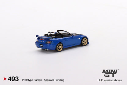 MiniGT 1:64 Honda S2000 (AP2) Mugen (Monte Carlo Blue Pearl) – MiJo Exclusive #493