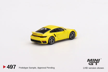 MiniGT 1:64 Porsche 911 Turbo S - Racing Yellow - MiJo Exclusive #497