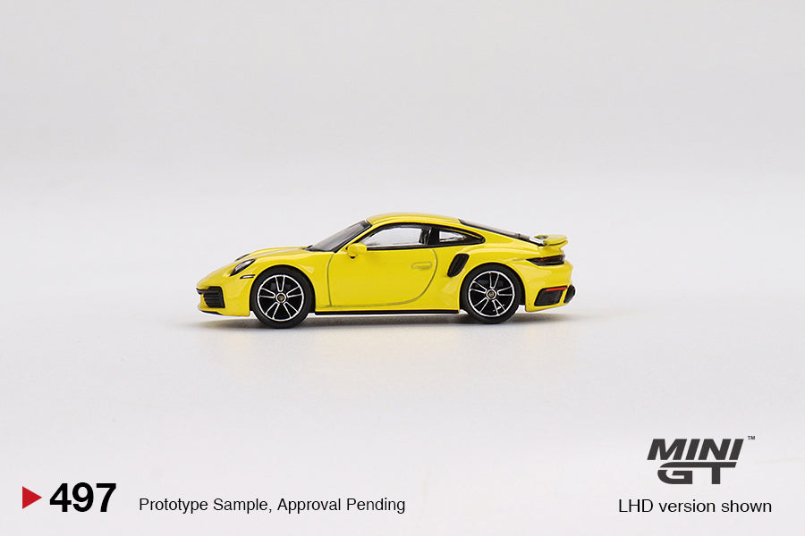 MiniGT 1:64 Porsche 911 Turbo S - Racing Yellow - MiJo Exclusive #497