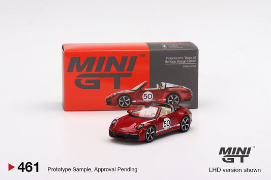 MiniGT 1:64 Porsche 911 Targa 4S Heritage Design Edition Cherry Red – MiJo Exclusive #461