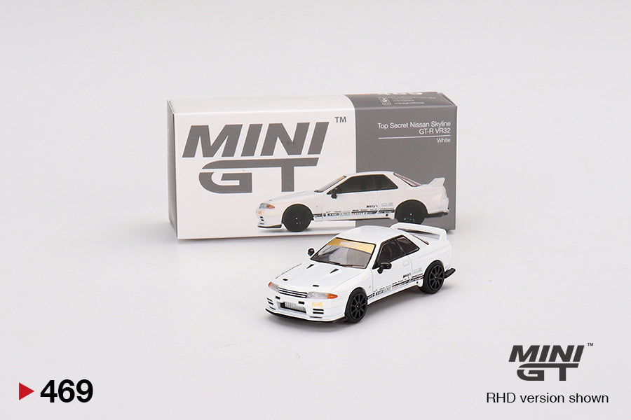 MiniGT 1:64 Top Secret Nissan GT-R VR32 White – MiJo Exclusives #469